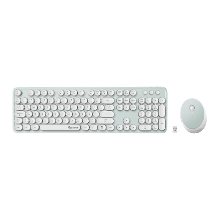 TECLADO Y MOUSE INALAMBRICO RETRO