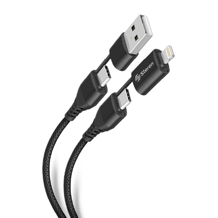 CABLE USB-A/USB-C A USB-C Y LIGHTNING.