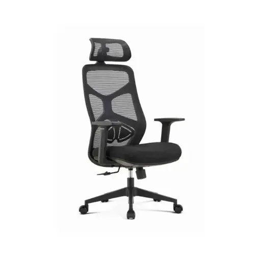 Silla de escritorio para oficina Marvo Negra CH-202