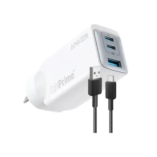 COMBO: Anker 735 GaN Prime 65W - gold + Regalía cable USB A to C A81H6H11 carga rapida