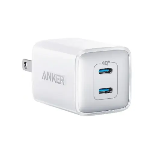 CUBO ANKER NANO PRO WALL CHARGER, 2-PORT USB-C, 40W. A2038. WHITE