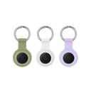 3 cubiertas de silicón para POD-TAG1, POD-TAG3 o AirTag*, verde / blanco / lila